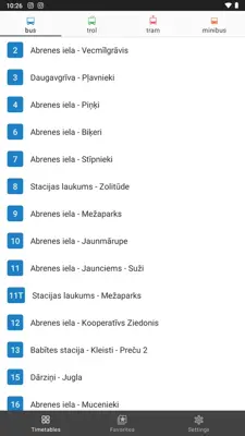 Riga Transport android App screenshot 1